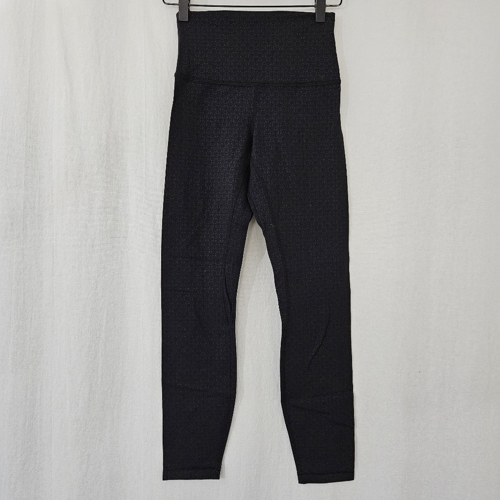 Lululemon Athletica Leggings in Black Pattern Women's Size 4